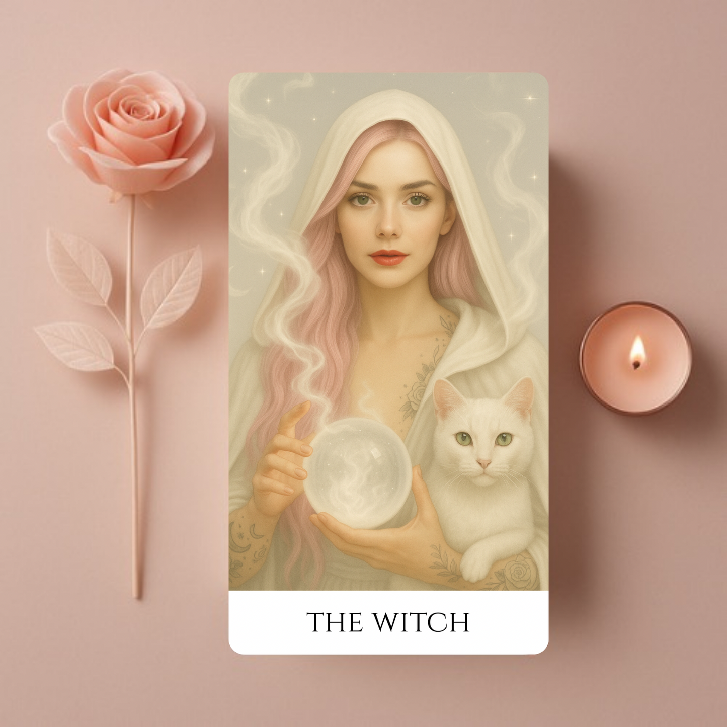 Pachet de Carti de Tarot Roz de Lux "Heaven&Earth "