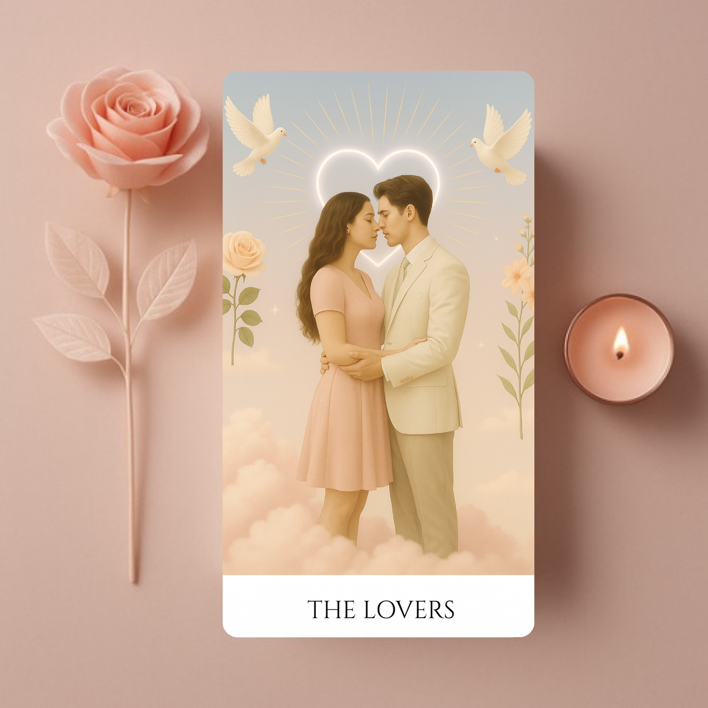 Pachet de Carti de Tarot Roz de Lux "Heaven&Earth "