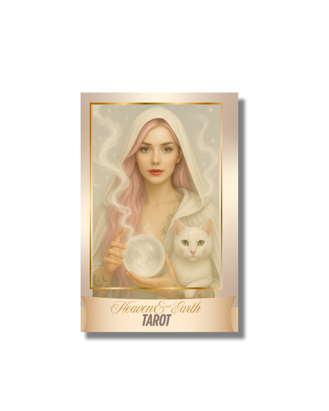 Pachet de Carti de Tarot Roz de Lux "Heaven&Earth "