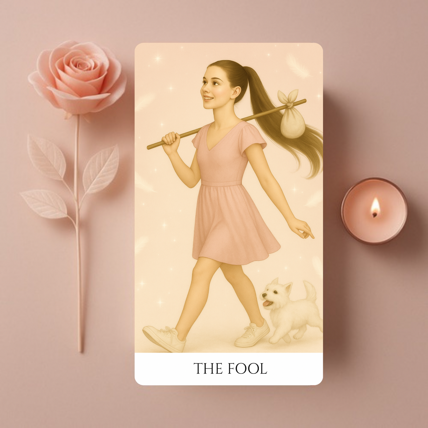 Pachet de Carti de Tarot Roz de Lux "Heaven&Earth "