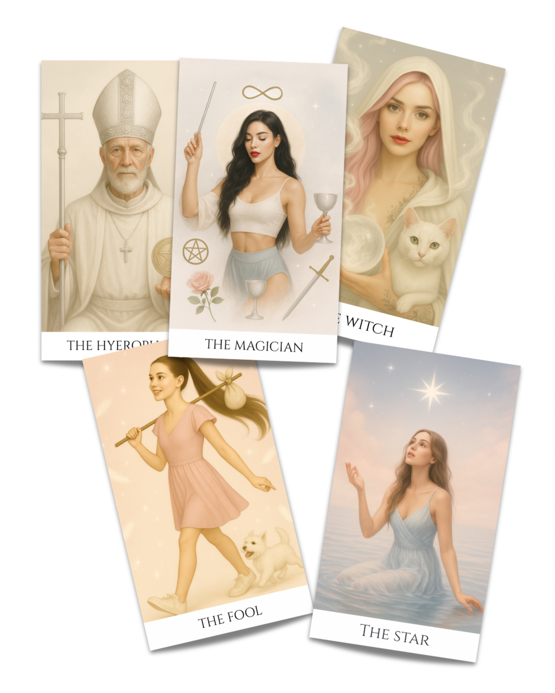 Pachet de Carti de Tarot Roz de Lux "Heaven&Earth "