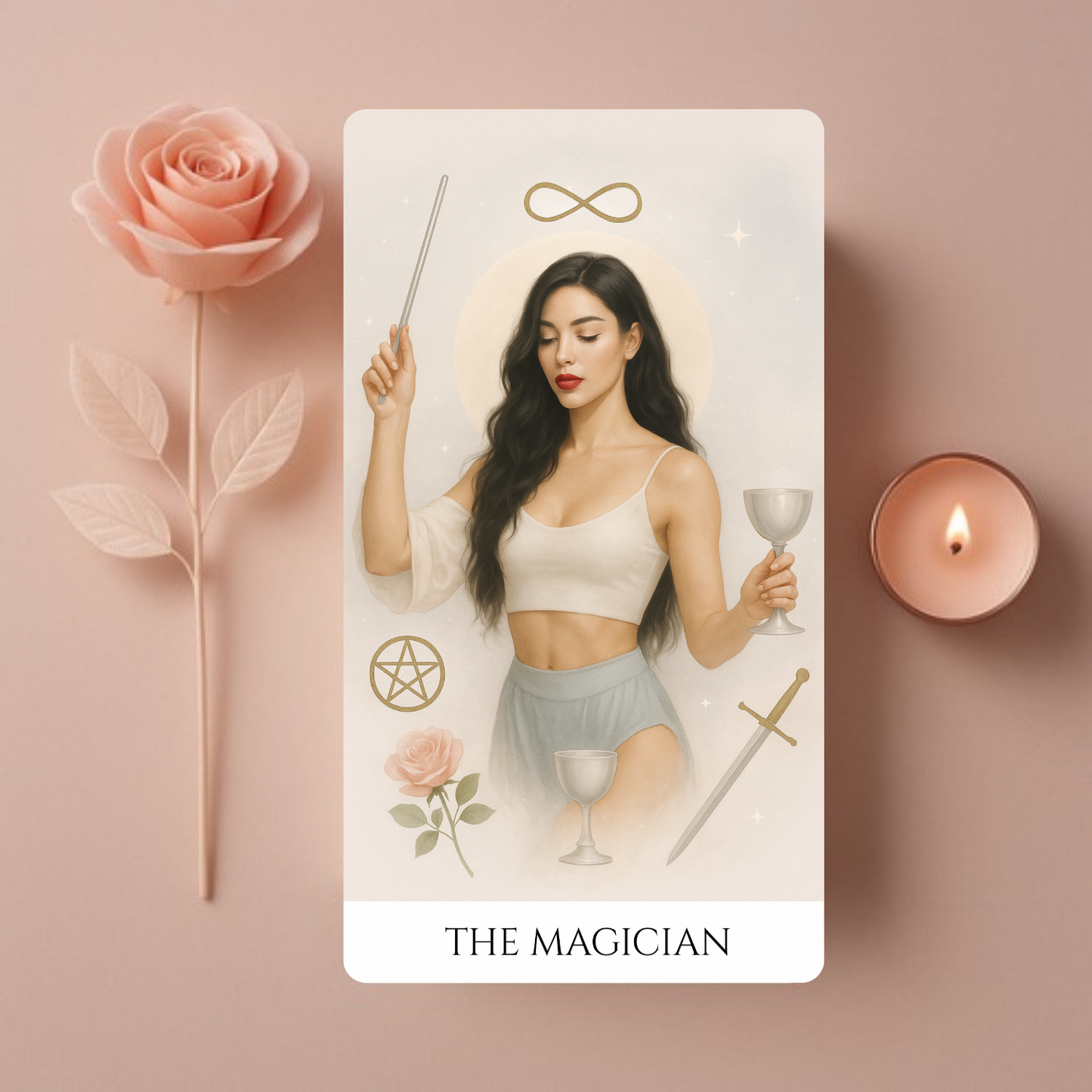 Pachet de Carti de Tarot Roz de Lux "Heaven&Earth "
