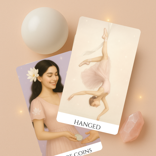 Pachet de Carti de Tarot Roz de Lux "Heaven&Earth "