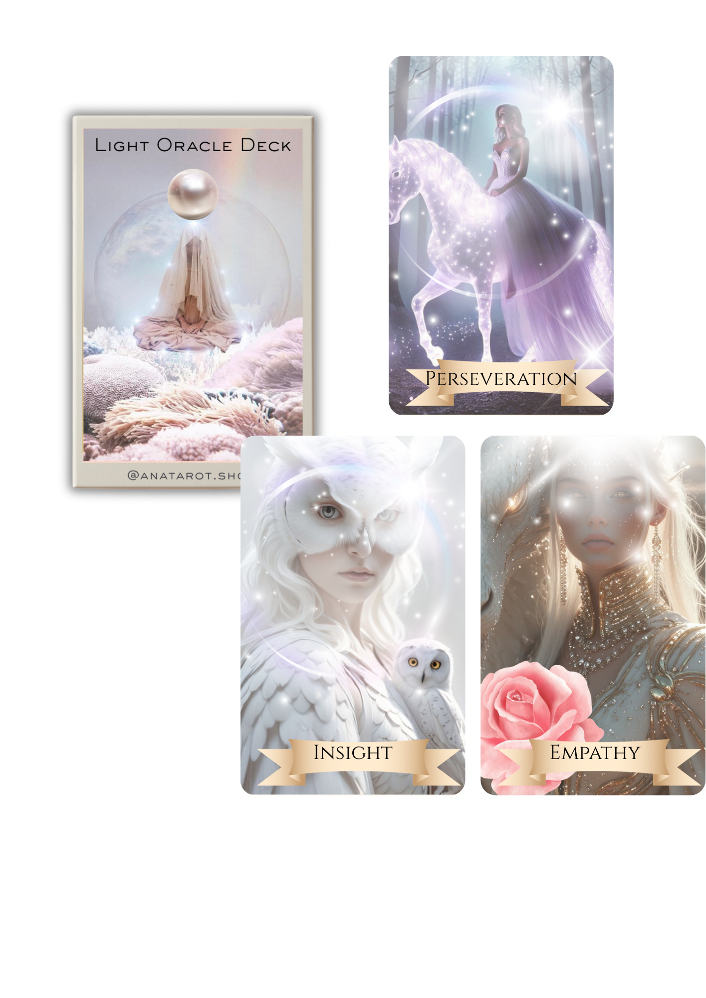 Light Oracle Deck – Pachet de 64 Cărți Oracol pentru Divinație & Magie