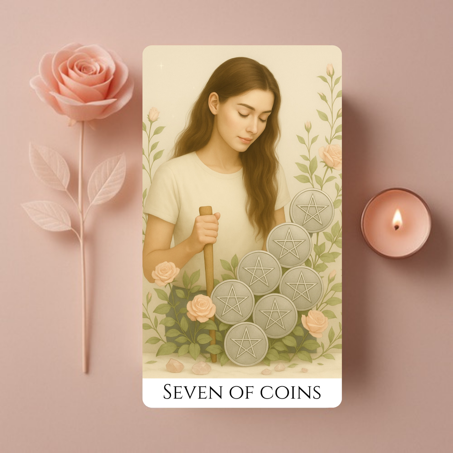 Pachet de Carti de Tarot Roz de Lux "Heaven&Earth "