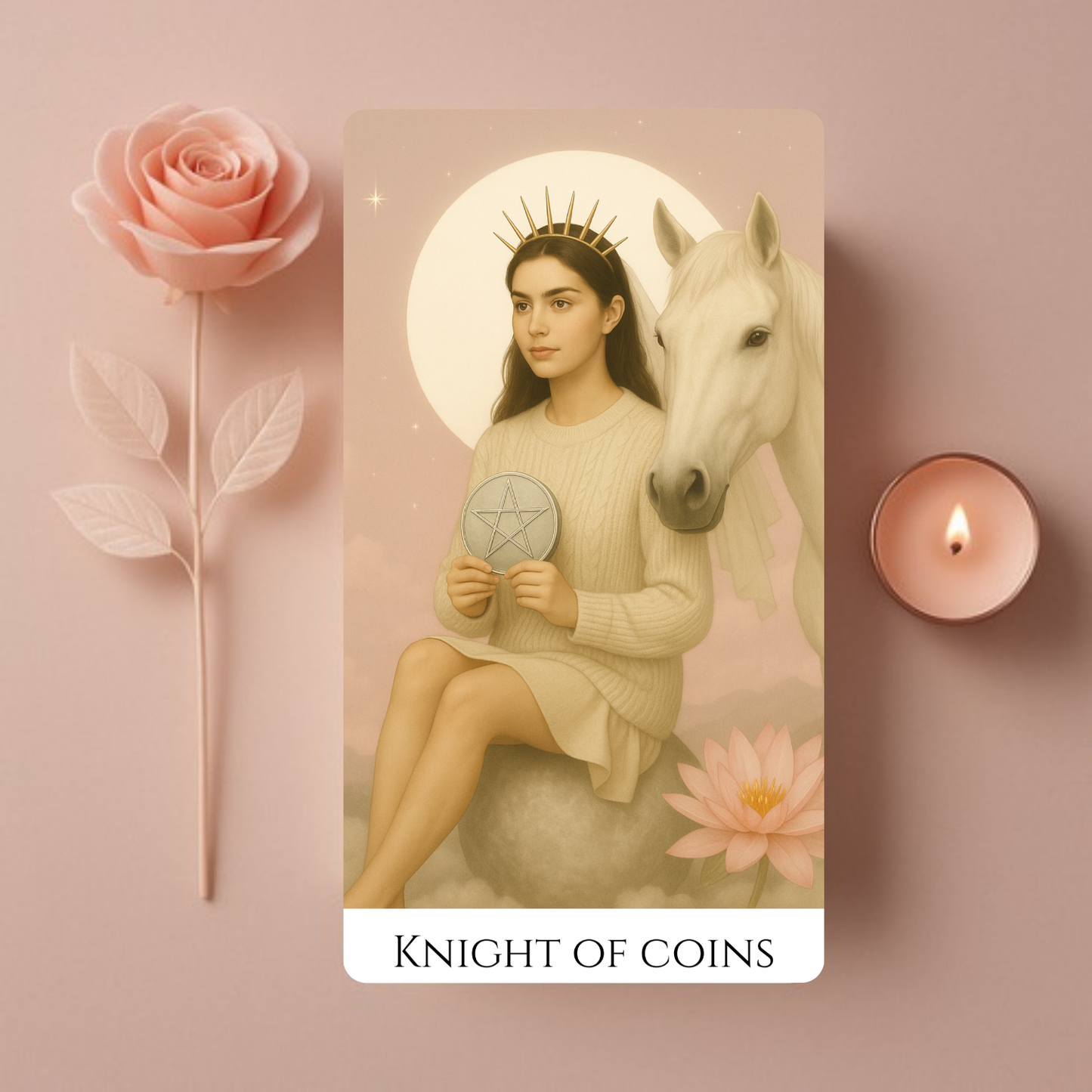 Pachet de Carti de Tarot Roz de Lux "Heaven&Earth "