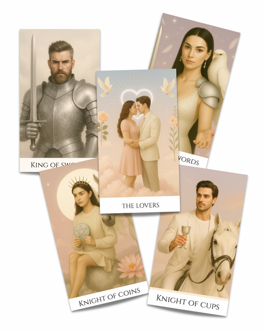 Pachet de Carti de Tarot Roz de Lux "Heaven&Earth "