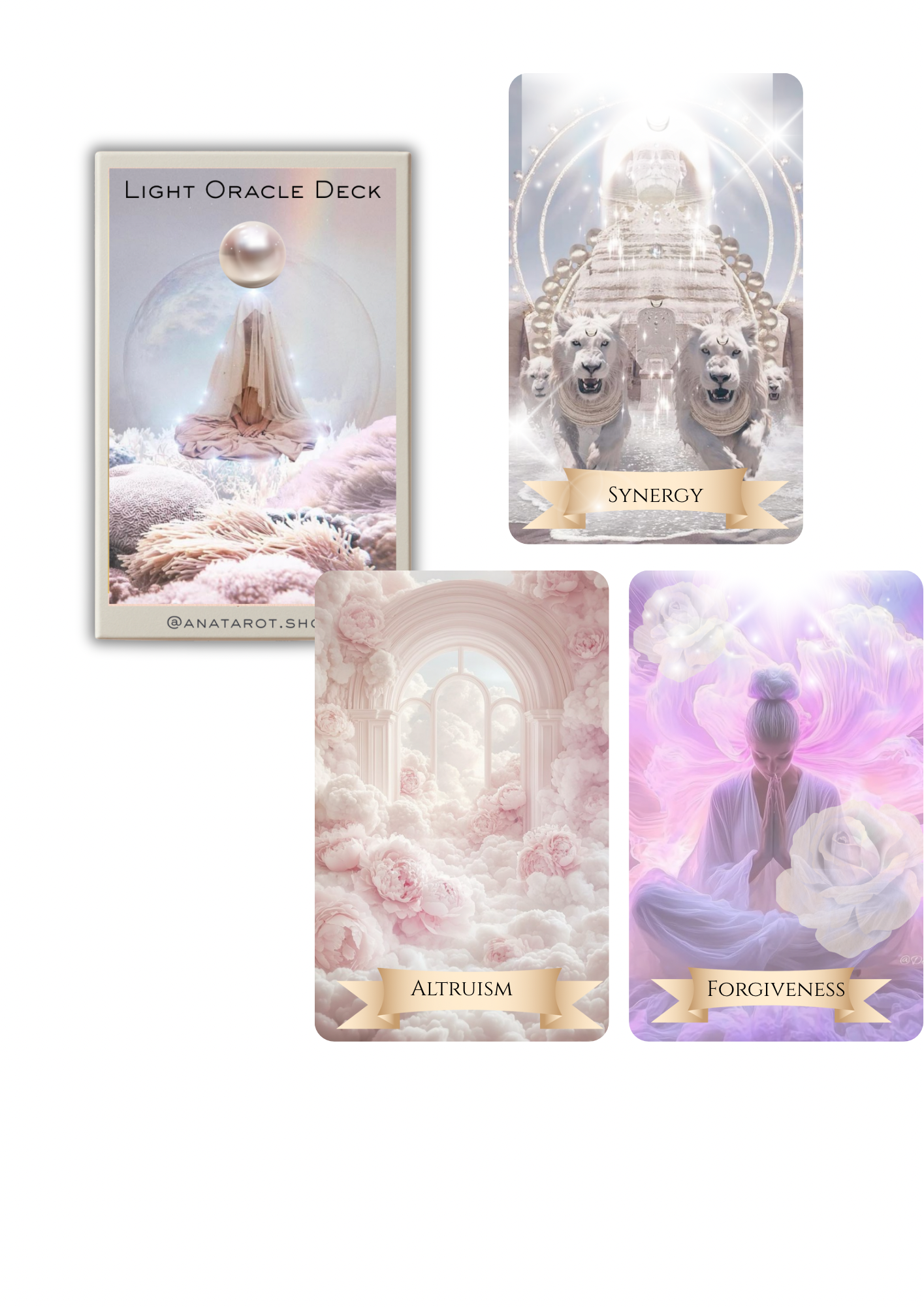 Light Oracle Deck – Pachet de 64 Cărți Oracol pentru Divinație & Magie