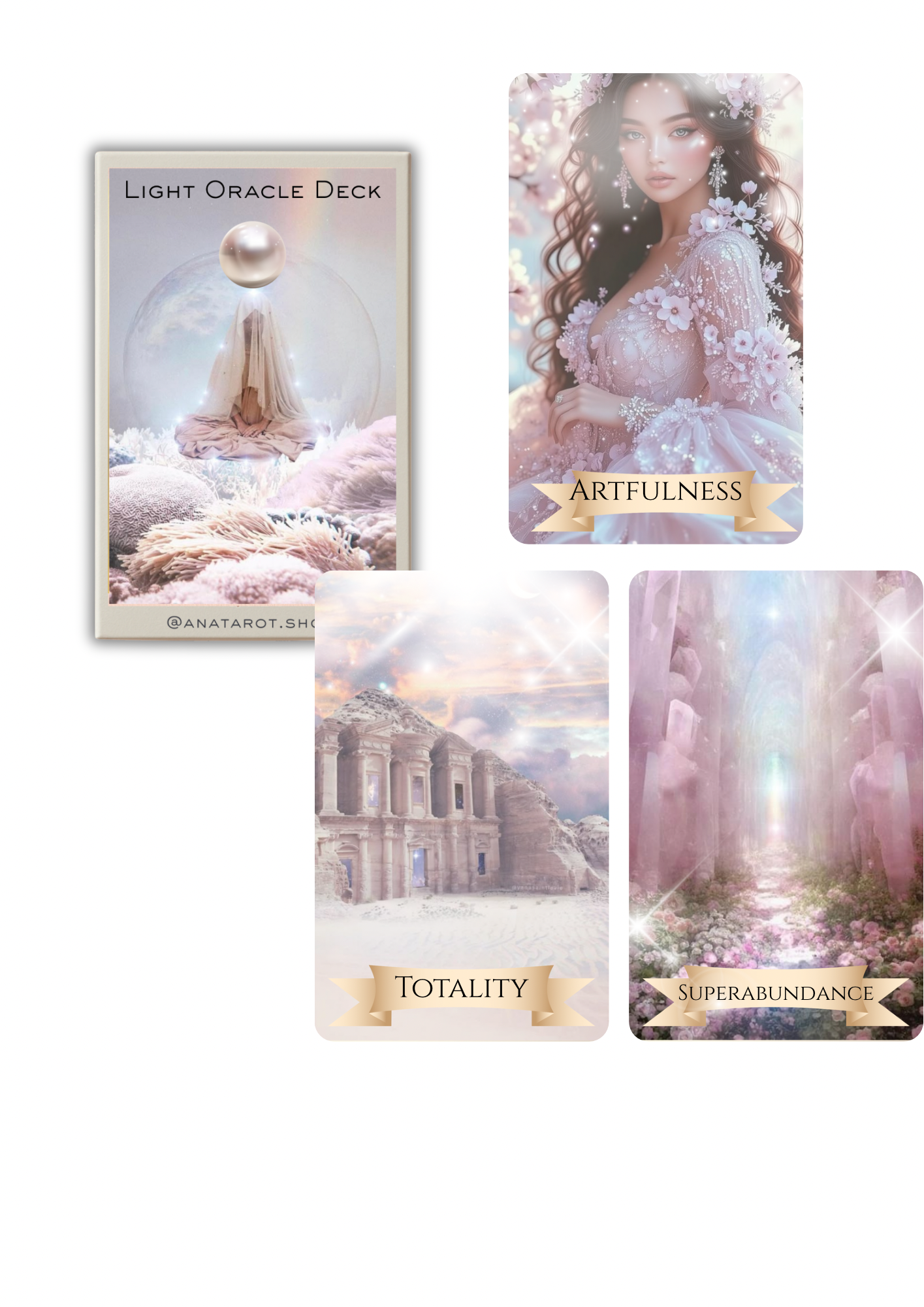 Light Oracle Deck – Pachet de 64 Cărți Oracol pentru Divinație & Magie