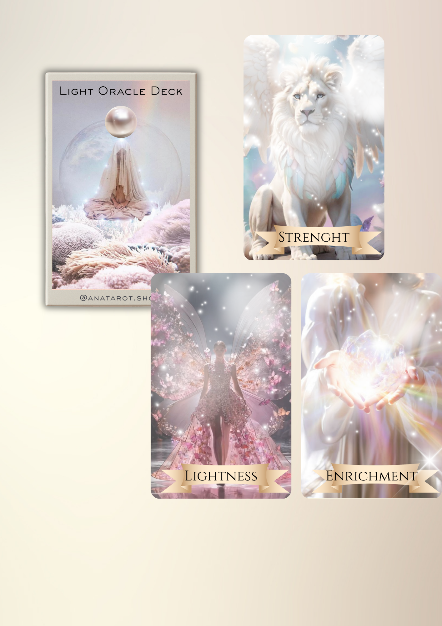 Light Oracle Deck – Pachet de 64 Cărți Oracol pentru Divinație & Magie