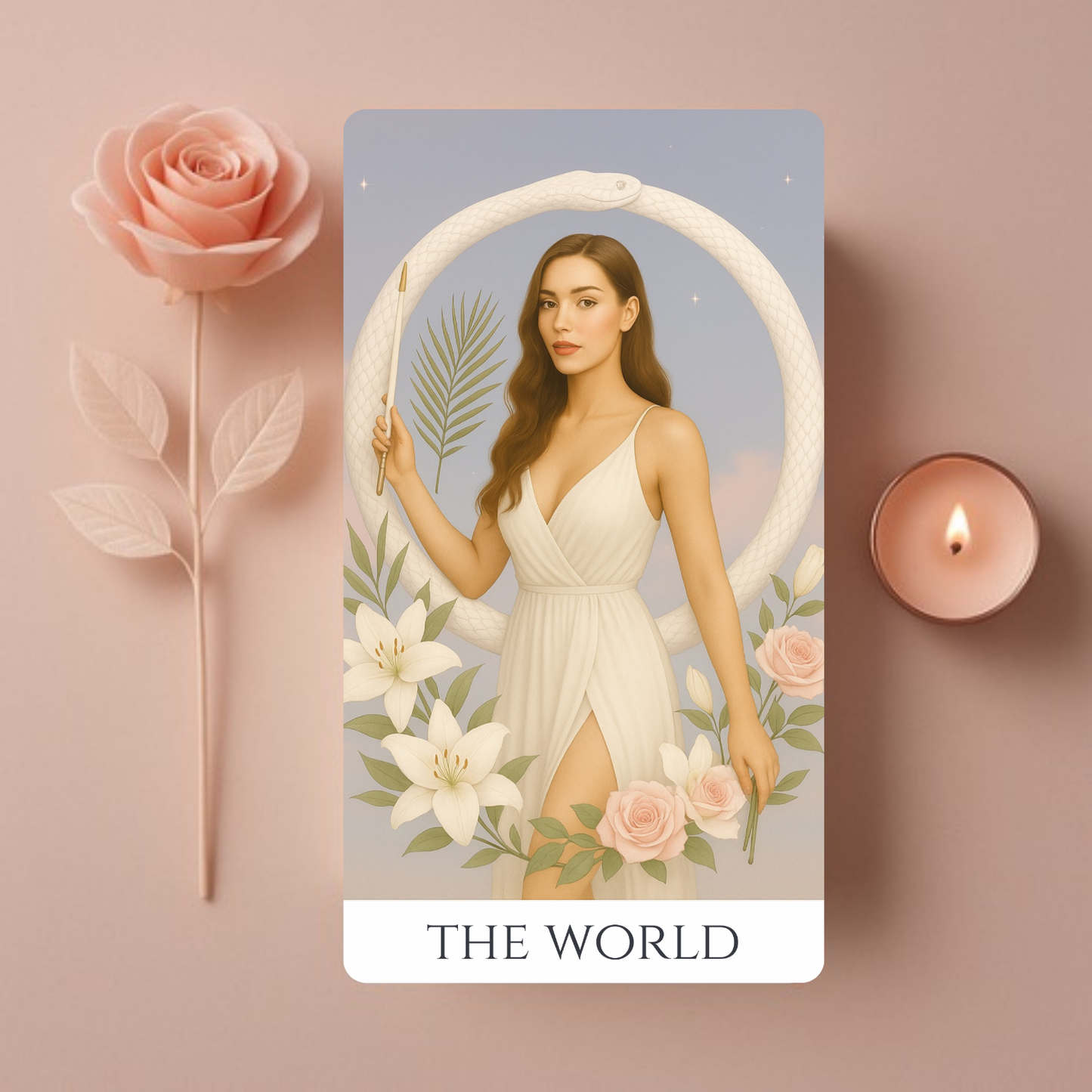 Pachet de Carti de Tarot Roz de Lux "Heaven&Earth "
