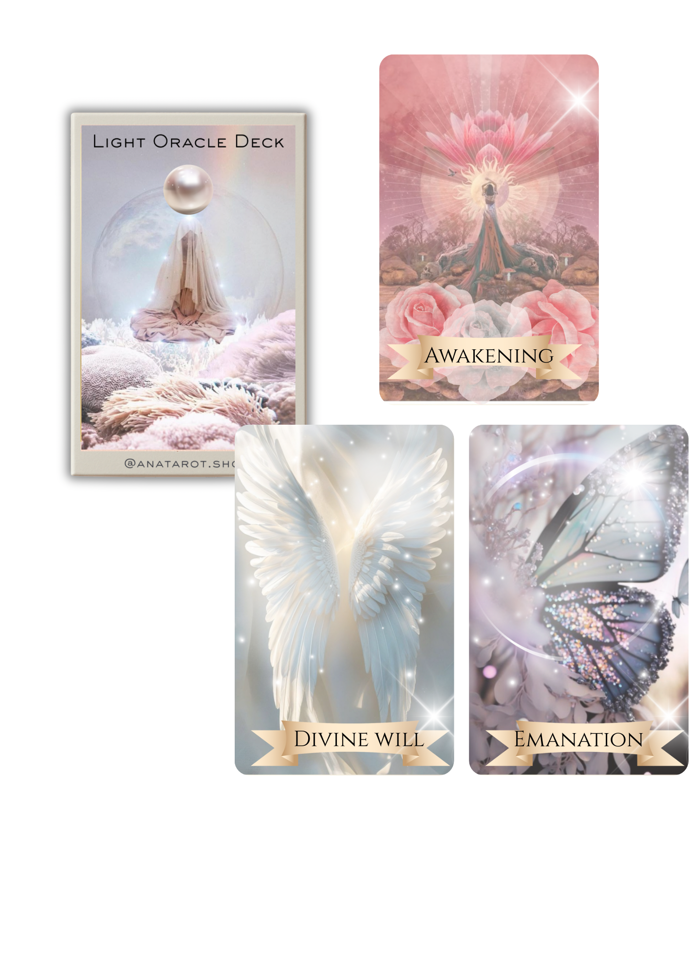 Light Oracle Deck – Pachet de 64 Cărți Oracol pentru Divinație & Magie