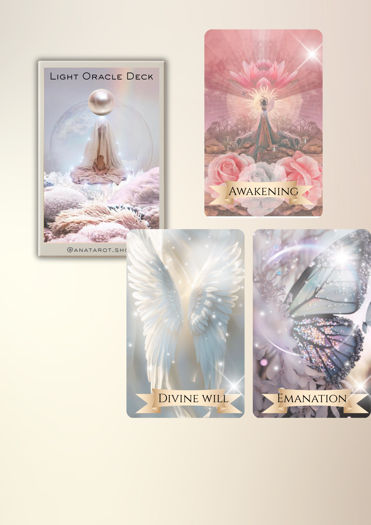 Light Oracle Deck – Pachet de 64 Cărți Oracol pentru Divinație & Magie