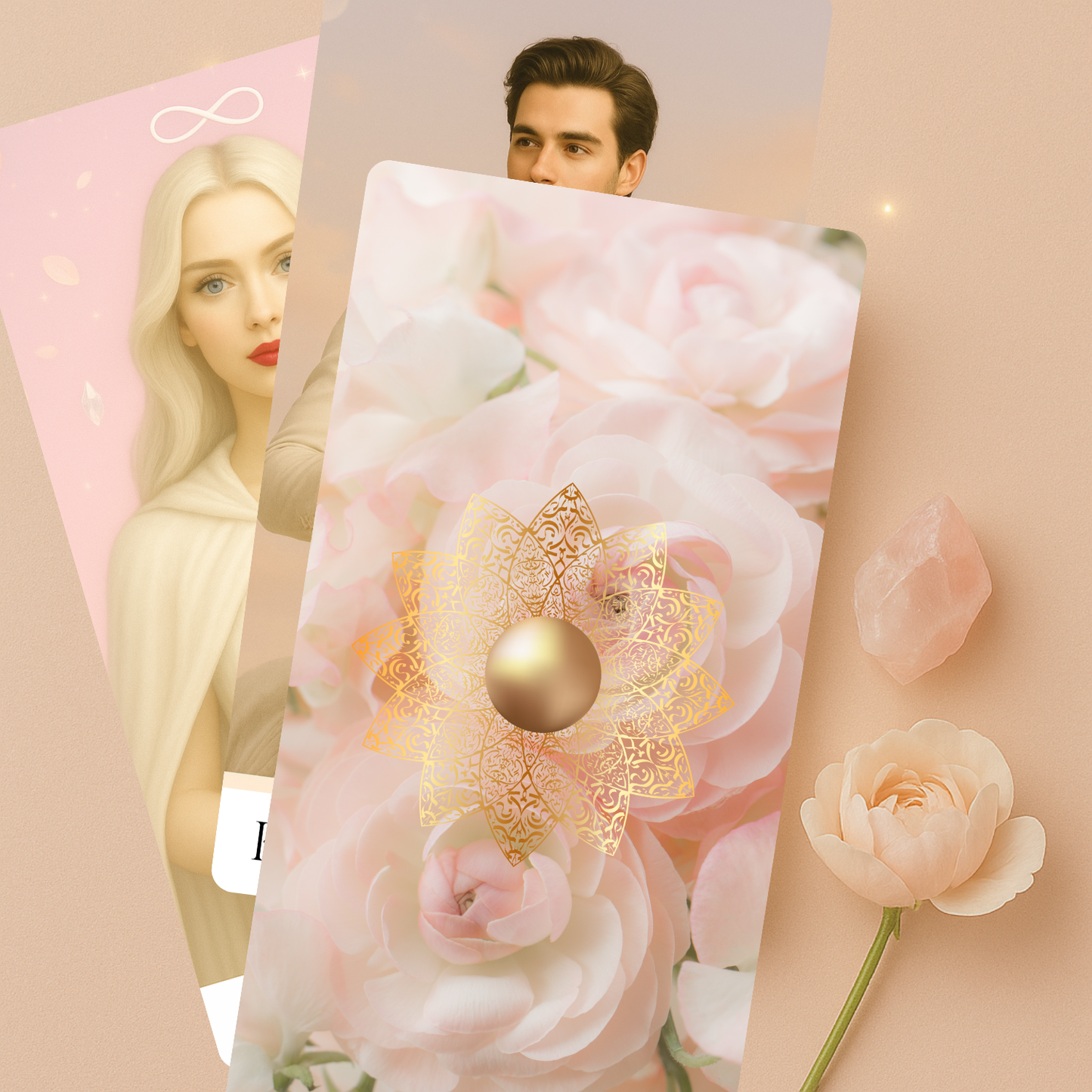 Pachet de Carti de Tarot Roz de Lux "Heaven&Earth "