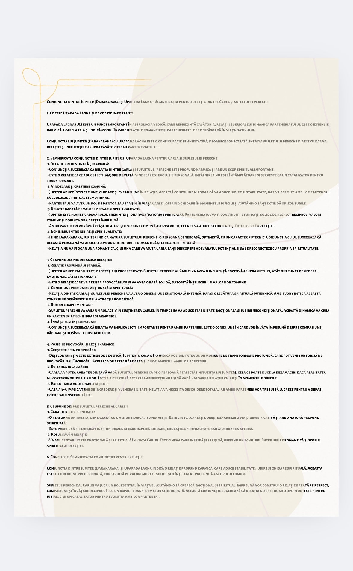 ANALIZA ASTROLOGICA VEDICA  - Partenerul Predestinat(Darakaraka)